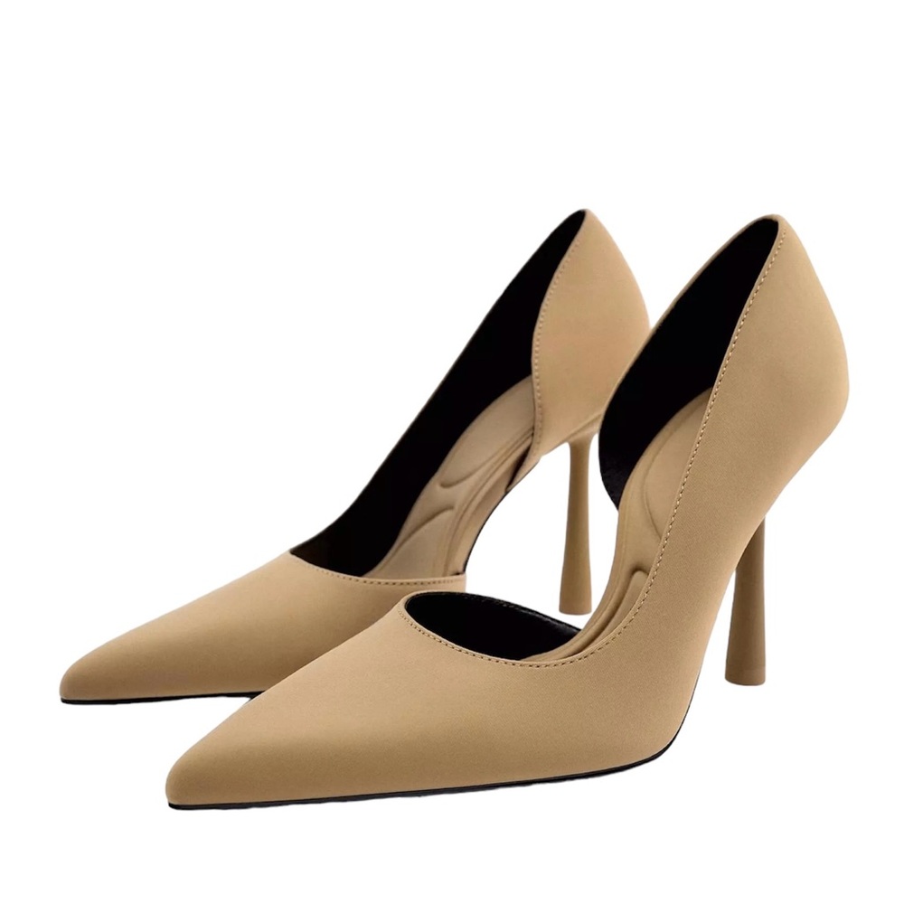 Zara Asymmetrical Pointed Toe Heel